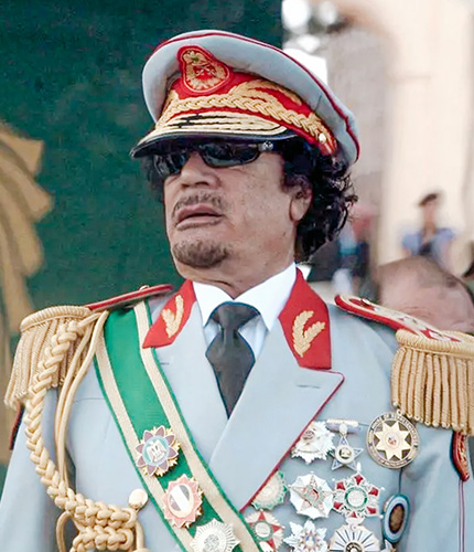 Mouammar Kadhafi .