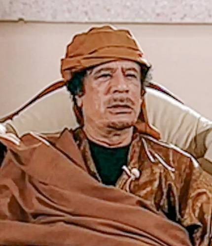 16. Portrait de Mouammar Kadhafi